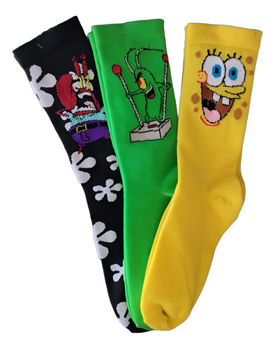 Calcetas Largas Bob Esponja (3 Pares) Varios Bob Esponja Unitalla