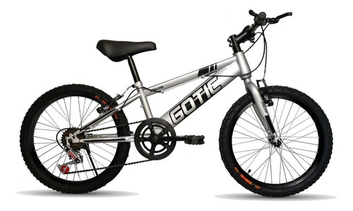 Bicicleta Infantil Gotic 6 Velocidades Rodada 20 Color Gris