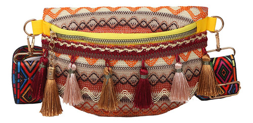 Boho Fanny Pack Bolsa De Moda Con Borlas Para Mujeres Bolsa