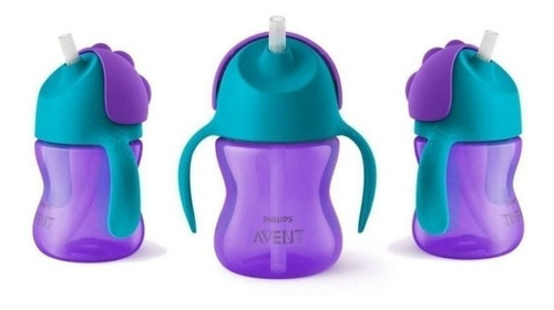 Imagen 4 de 8 de Vaso Antiderrame Pajita 200ml +9m Avent Straw Cup Maternelle