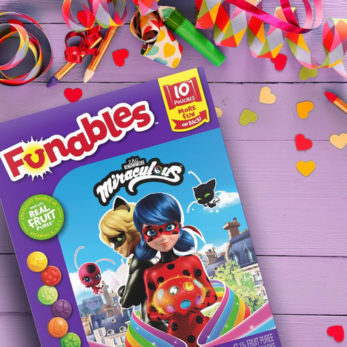 Gomitas De Fruta Funables Ladybug (10 Piezas) Americano