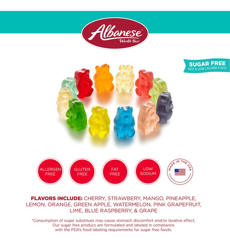 Albanese Gomitas Sugar Free Ositos 99g Sin AzĂșcarimportado
