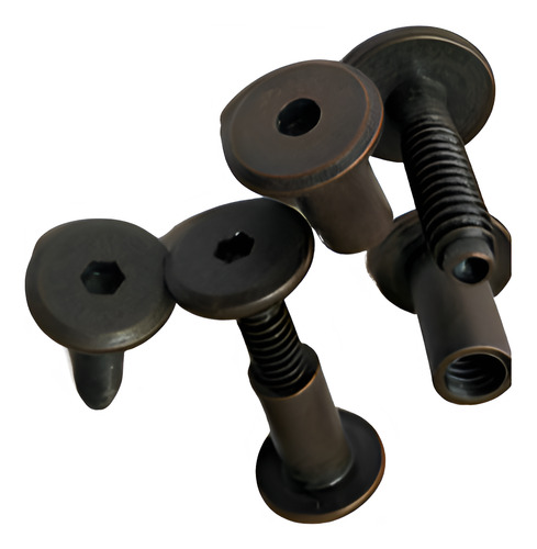 Tornillo Union Para Mueble Gabinetes 100pz 25mm ¼'' Cobre An