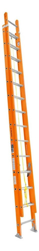 Escalera Extensible 28pasos Fibra Vidrio 175kg Truper 100229 Color Naranja