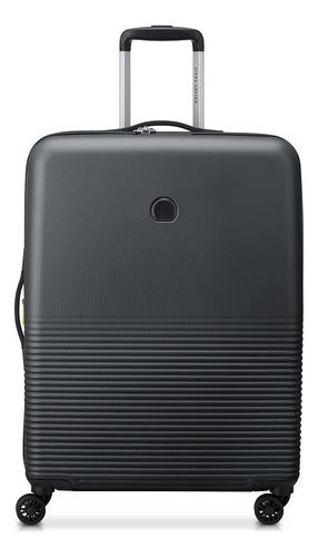Delsey Paris Maleta De Viaje Rígida 24'', Color Negra Antracita Liso