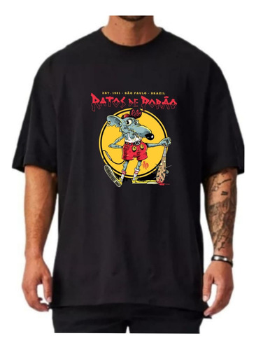 Camiseta Plus Oversized Streetwear Rock Banda Ratos De Porao