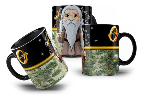 Caneca De Porcelana Do Senhor Dos Anéis Saruman Mago Sauron