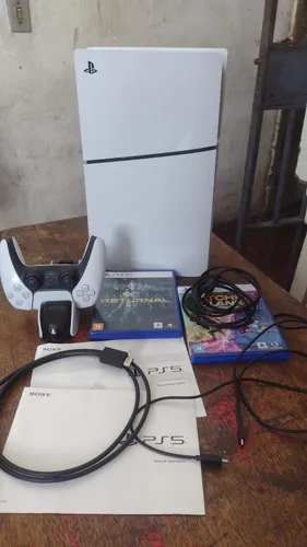 Vídeo Game Playstation 5 Completo, Com Jogos, Está Novo!!!
