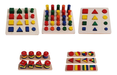 Set 8 Montessori Material Sensorial Juguetes Educativos Temp