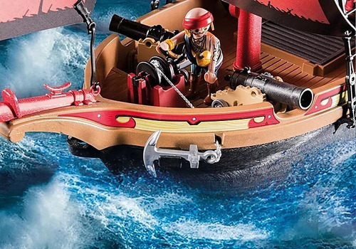 Figura Para Armar Playmobil Pirates Barco Pirata Calavera
