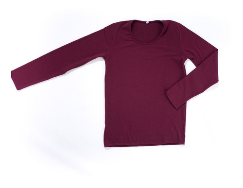 5 Remera Básica Manga Larga Mujer Modal Premium (por Mayor)