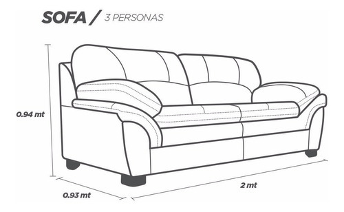 Sofa De Piel - Génova - Conforto Muebles Color Chocolate