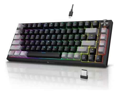 Koorui Teclados Juegos, Teclado Mecánico 82 Teclas 26 Rgb