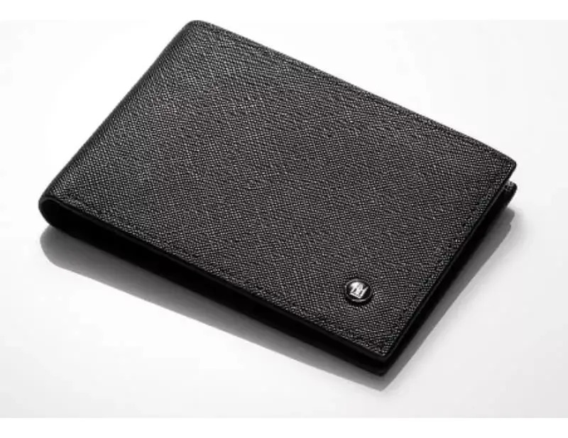 Carteira Couro Masculina Utah Preta Crown Cor Preto