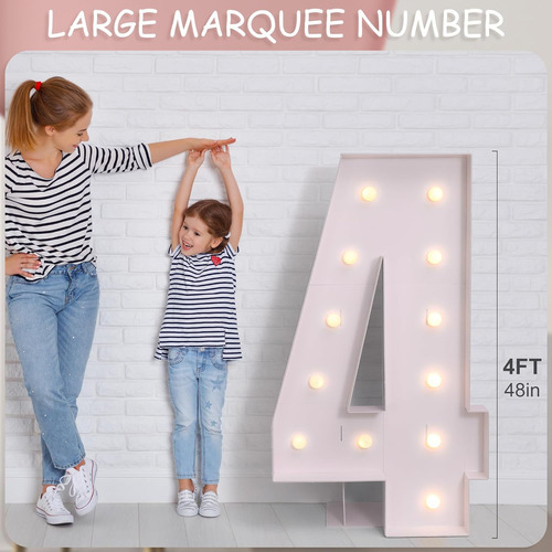 Letras Y Números Gigantes De 122cm Para Decorar Bodas