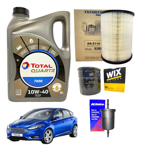 Kit Service Aceite Total Y 3 Filtros Ford Focus 2 3 1.6 2.0