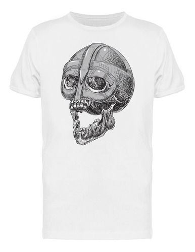 Cráneo Con Casco Vikingo De Lado Camiseta De Hombre