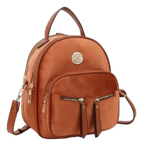 Mochila Mini Moda Casual Terciopelo Para Mujer Grenobil A6514