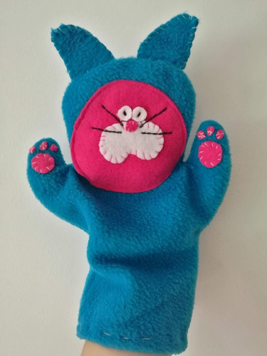 Titere Gato Elaborado A Mano Con Telas Hipoalergenicas