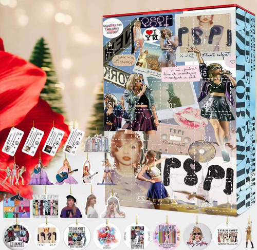 Caja Con Colgante Acrílico Taylor Alison Swift, 24 Piezas