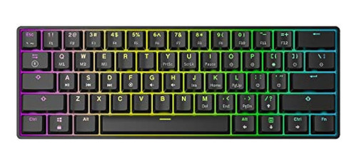 Teclado Mecánico Para Juegos Gk61: 61 Teclas, Multicolor Rgb