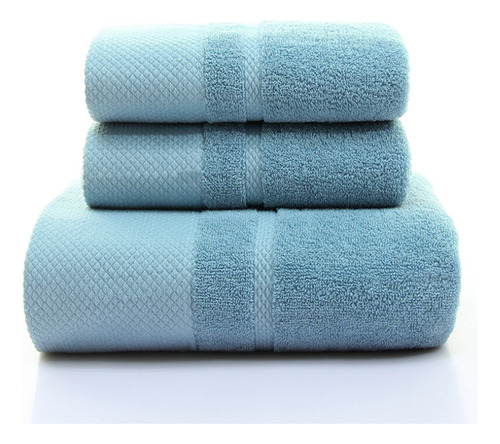 (w)cotton Bath Towel Solid Color Absorbent Washcloth Shower