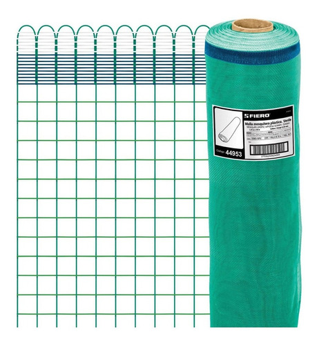 Malla Mosquitera Plastica Verde 1.05 Mt Fiero 44953