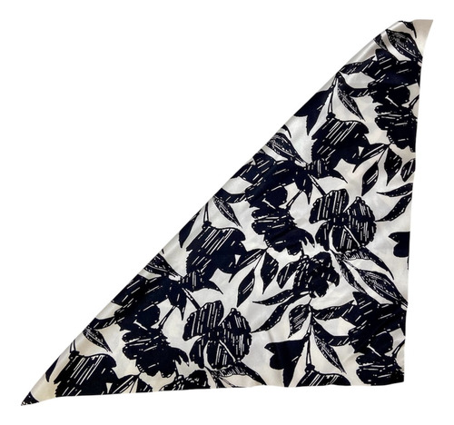Mascada Con Estampado Color Satinado Mujer Para Cabeza Med Negro Floreado Mediana