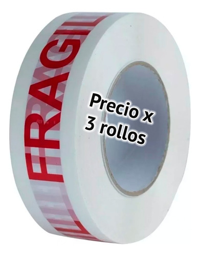 Cinta Adhesiva Empaque Fragil Pack X 3 - Electroimporta - 