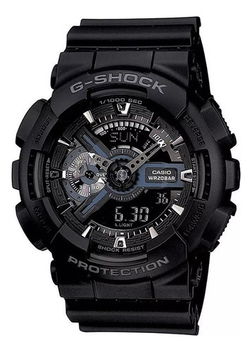 Reloj Casio G-shock Standard Original Para Hombre Color de la correa Negro Color del bisel Negro Color del fondo Negro