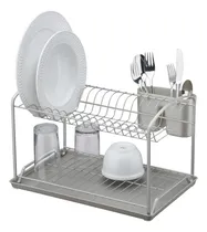 Comprar Escurridor Escurre Platos Vasos De 2 Niveles Acero Inox T&h Color Gris