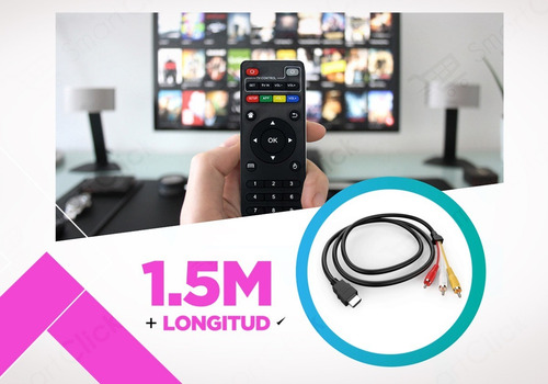 Imagen 5 de 10 de Cable Hdmi A 3 Rca Adaptador Video Macho Tv Led Analogico