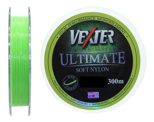 Linha de pesca Vexter Ultimate Soft Nylon verde fluorescente