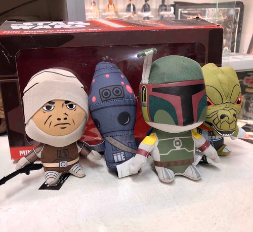 Star Wars Peluches Set Bounty Hunter Boba Fett Bossk Ig-88