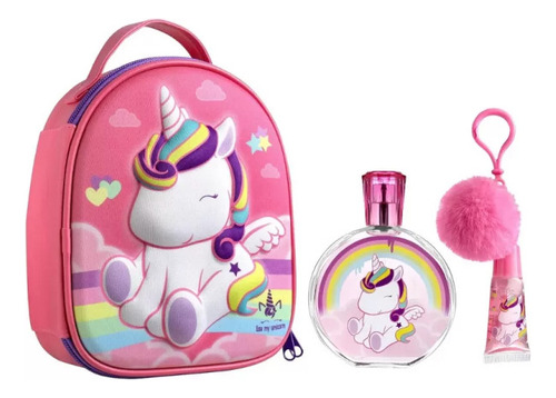 Perfume Eau My Unicorn F Edt 100ml+mochila+gloss(kit)