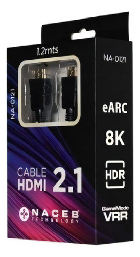 Naceb Tecnología Cable De Video Na-0121 HDMI Negro Compatible con Dolby Vision y HDR