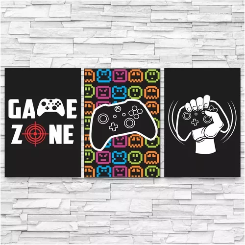 Jogo de 3 Quadros em MDF - Placas Decorativas - Decoração Quarto