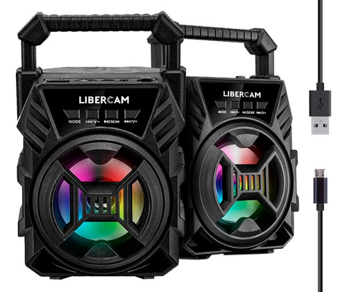 Imagen 1 de 10 de Parlante Altavoz Portatil Inalambrico Bluetooth Luces Led P5