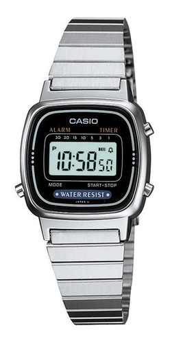  Relógio Casio Feminino Digital Prata|positivo La670wa1df 