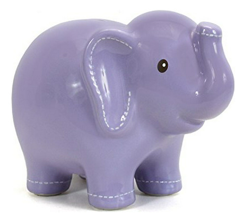 Alcancía Elefante Púrpura Cerámica
