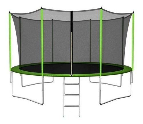 Imagen 1 de 1 de Cama elástica Femmto TPL14FT00 con diámetro de 4.3 m, color del cobertor de resortes verde y lona negra