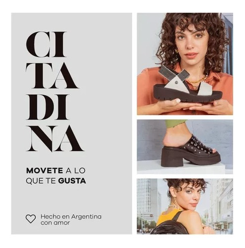 Sandalias Mujer Citadina Persis Cuero Tachas Taco Ancho Moda