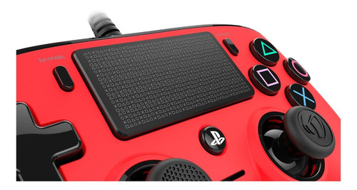 Imagen 5 de 6 de Control joystick Nacon Wired Compact Controller for PS4 negro y rojo