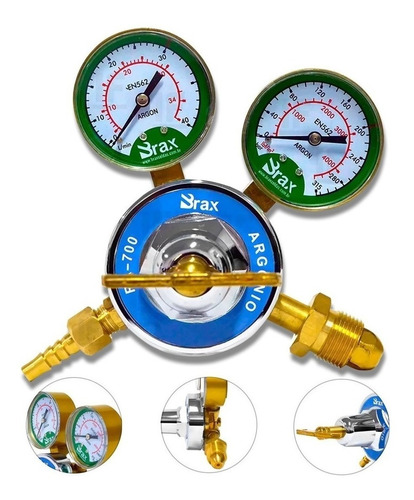 Regulador De Pressão Argônio Solda Mig E Tig V8 Brasil