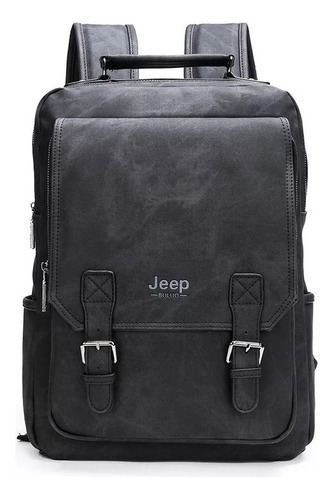 Mochila Jeep Buluo para hombre, bolsa de cuero de gran capacidad, auriculares negros