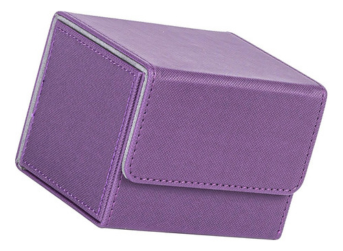 Caja De Cubierta De Cuero Pu De 2 Piezas, Violeta Y Azul