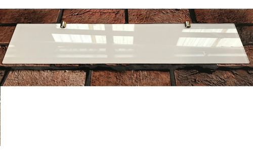 Imagen 6 de 10 de Estante Repisa Vidrio Blanco Coverglas 5mm 40x10 C/soportes