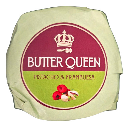 Alfajor Butter Queen Pistacho Y Frambuesa 95gr X 1 Unidad