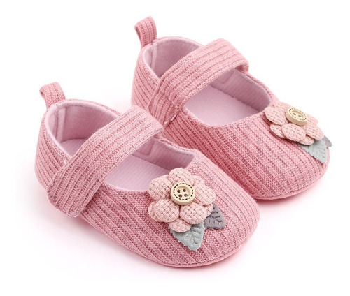 Zapatos Bebe Rosa Flor 3d Hermosos