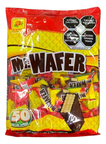 Chocolate Galleta Mr Wafer 50 Pz De La Rosa